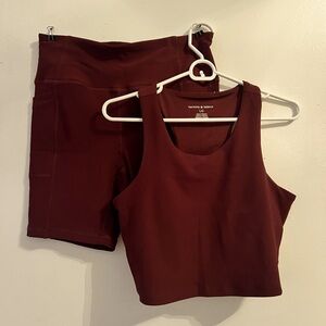 Maroon Workout Set